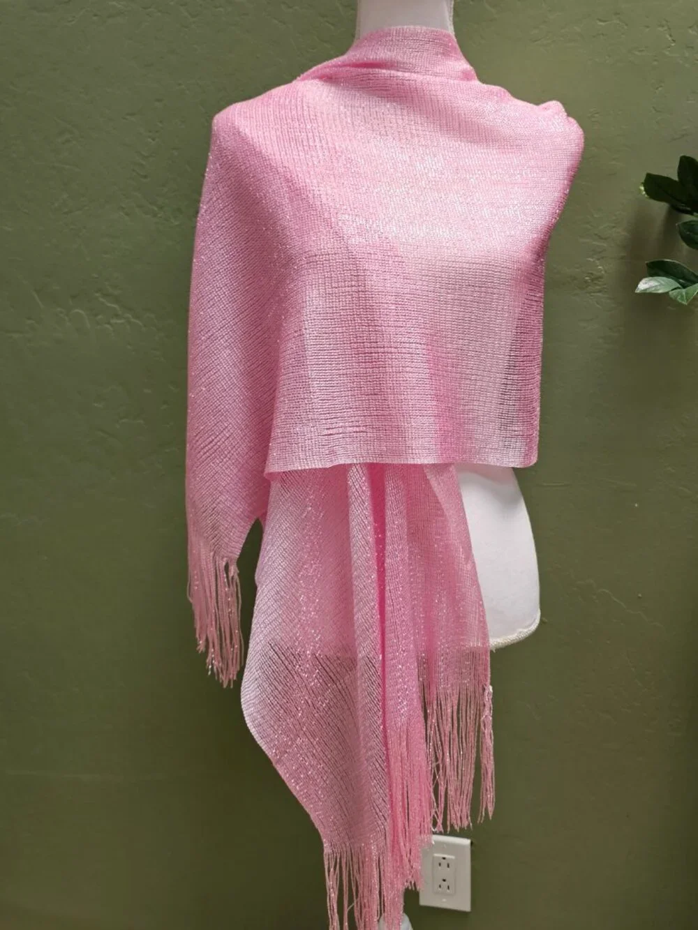 Pink Shimmer and Shine Scarf Shawl Wrap NWT